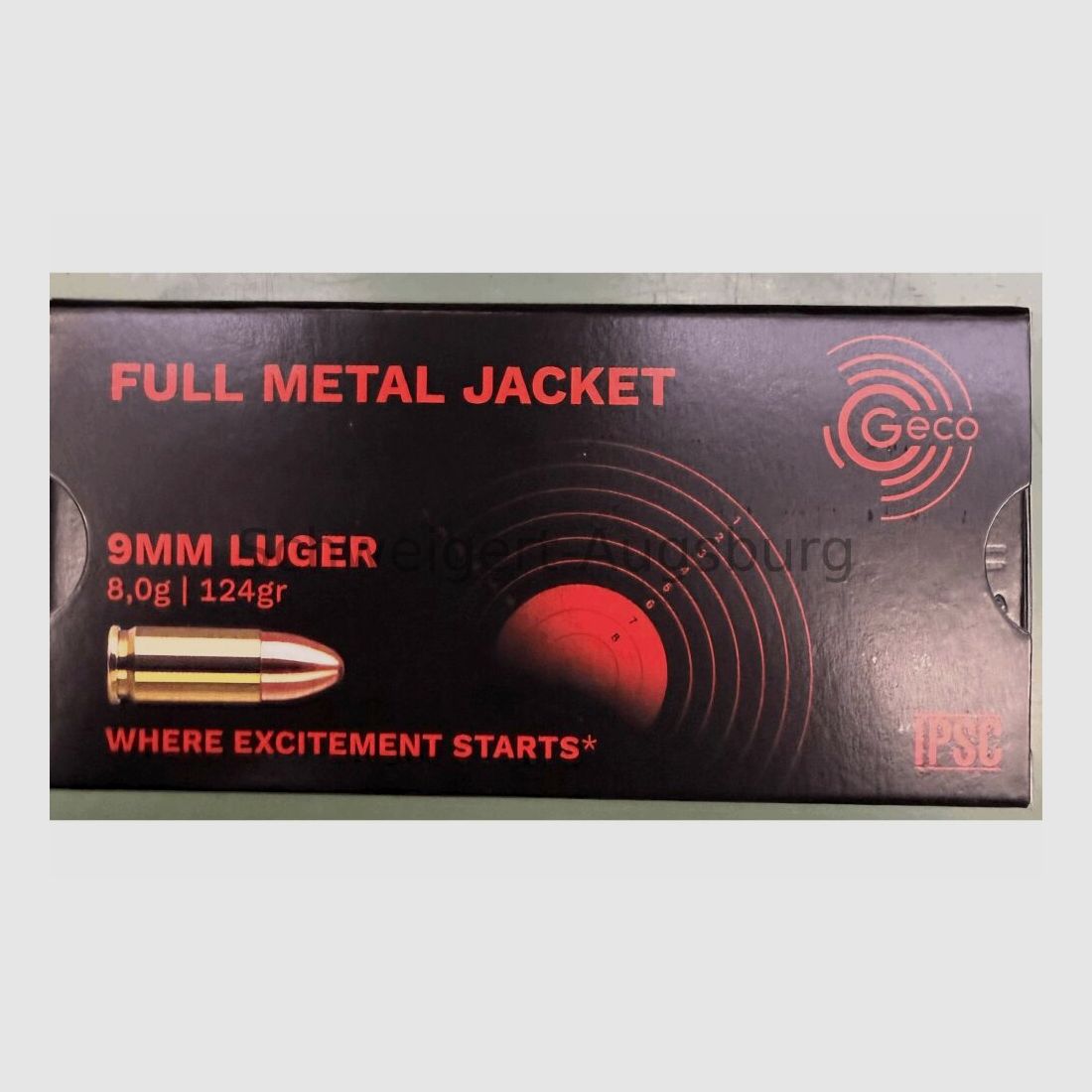 1000 rounds Geco 9mm Luger 124gr VM
