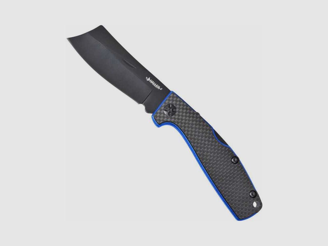 Haller Taschenmesser CARBON Griff 440 Stahl Tanto-Klinge + Clip