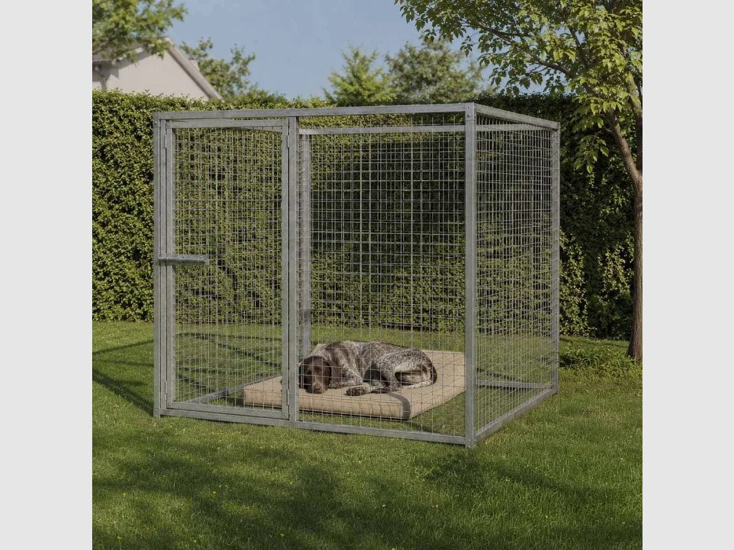 Hundezwinger aus quadratischem Gitter mit Tür und Paneelen 2 m, Bild 2 von 15