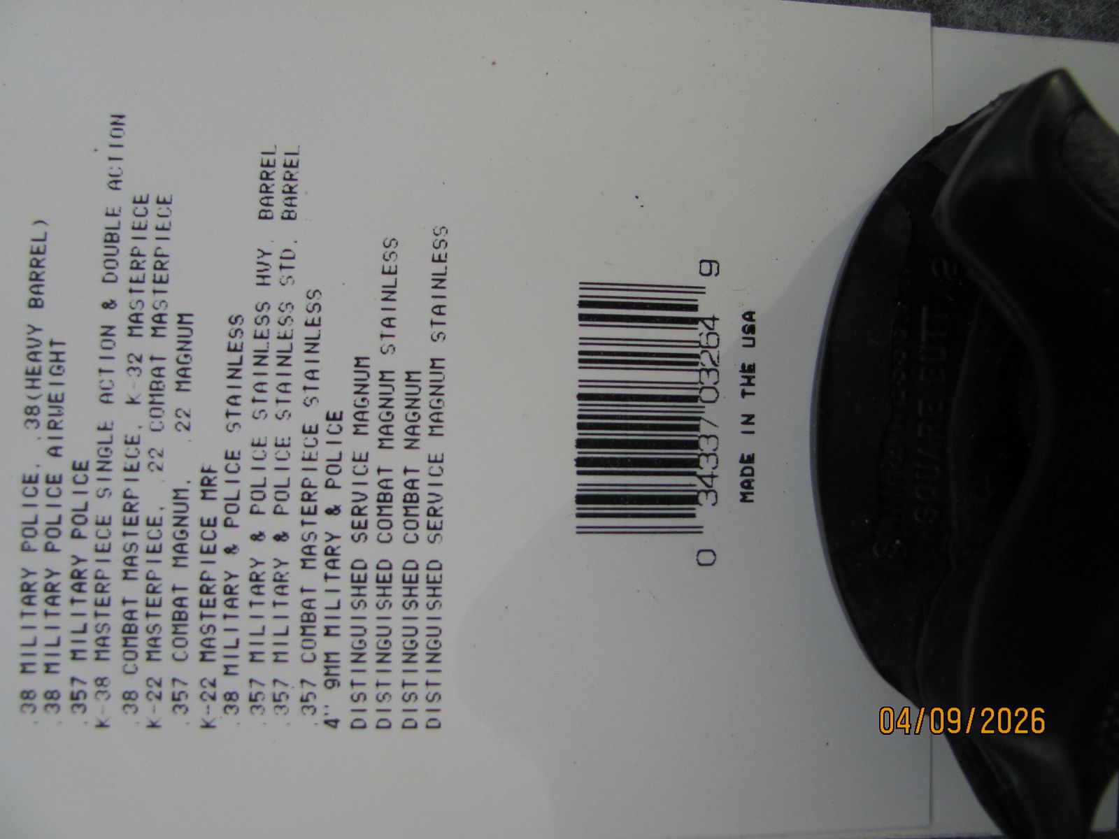 Pachmayr Gripper SK-G grip panels for Smith Wesson L and K frame - New in original packaging
