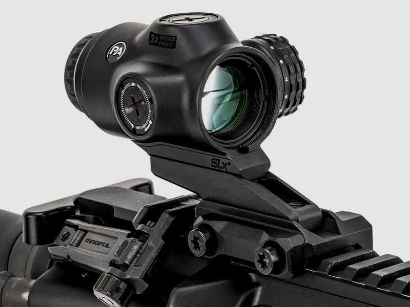 PRIMARY ARMS SLx 3X Micro Prism Scope ACSS Raptor Reticle per calibro .223 REM /.308 WIN, nero