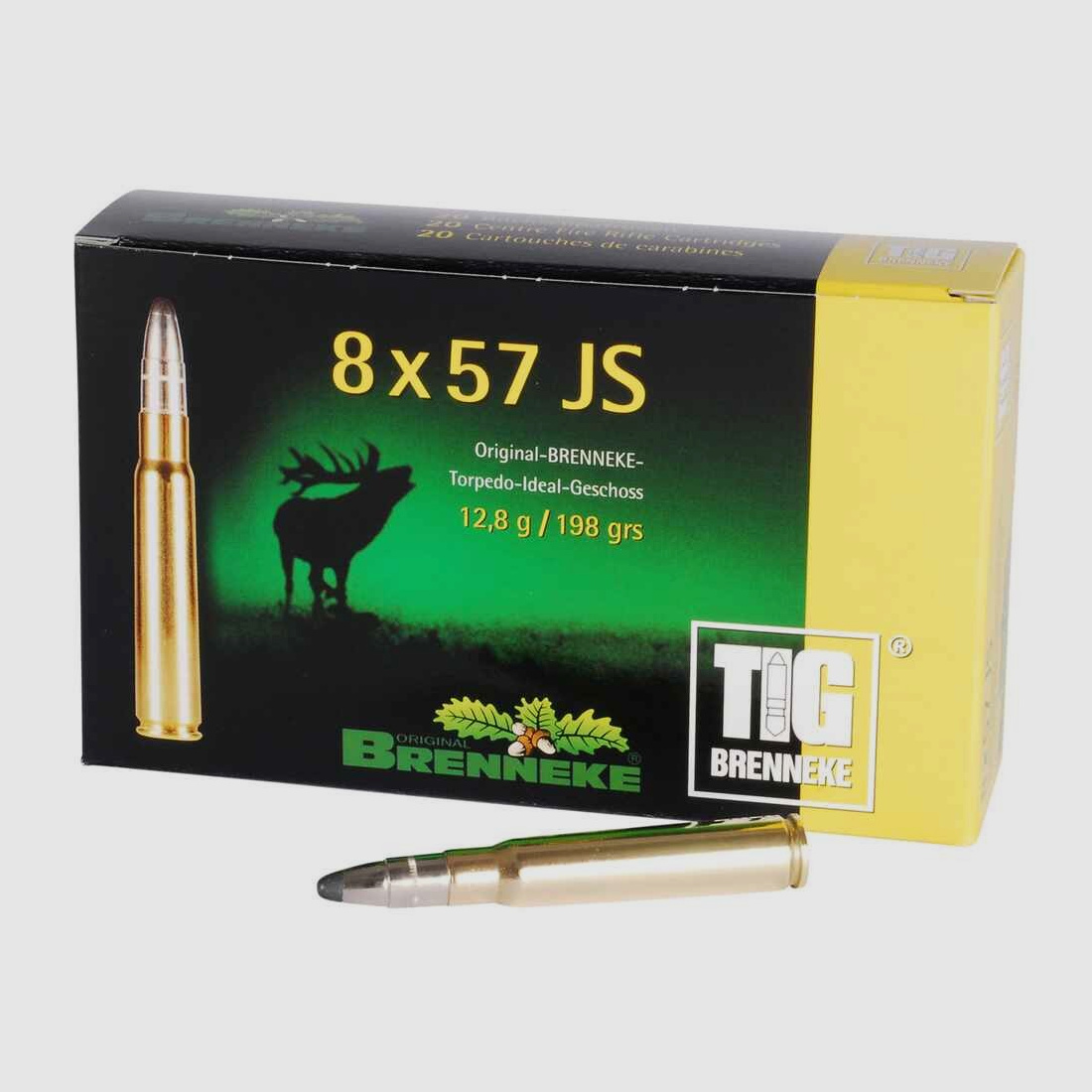 8x57 IS TIG 12,8g/198grs. Brenneke