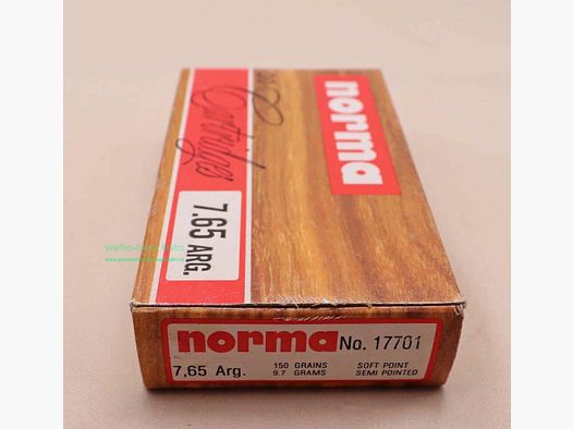 Cartucce per fucile Norma 7,65 Arg