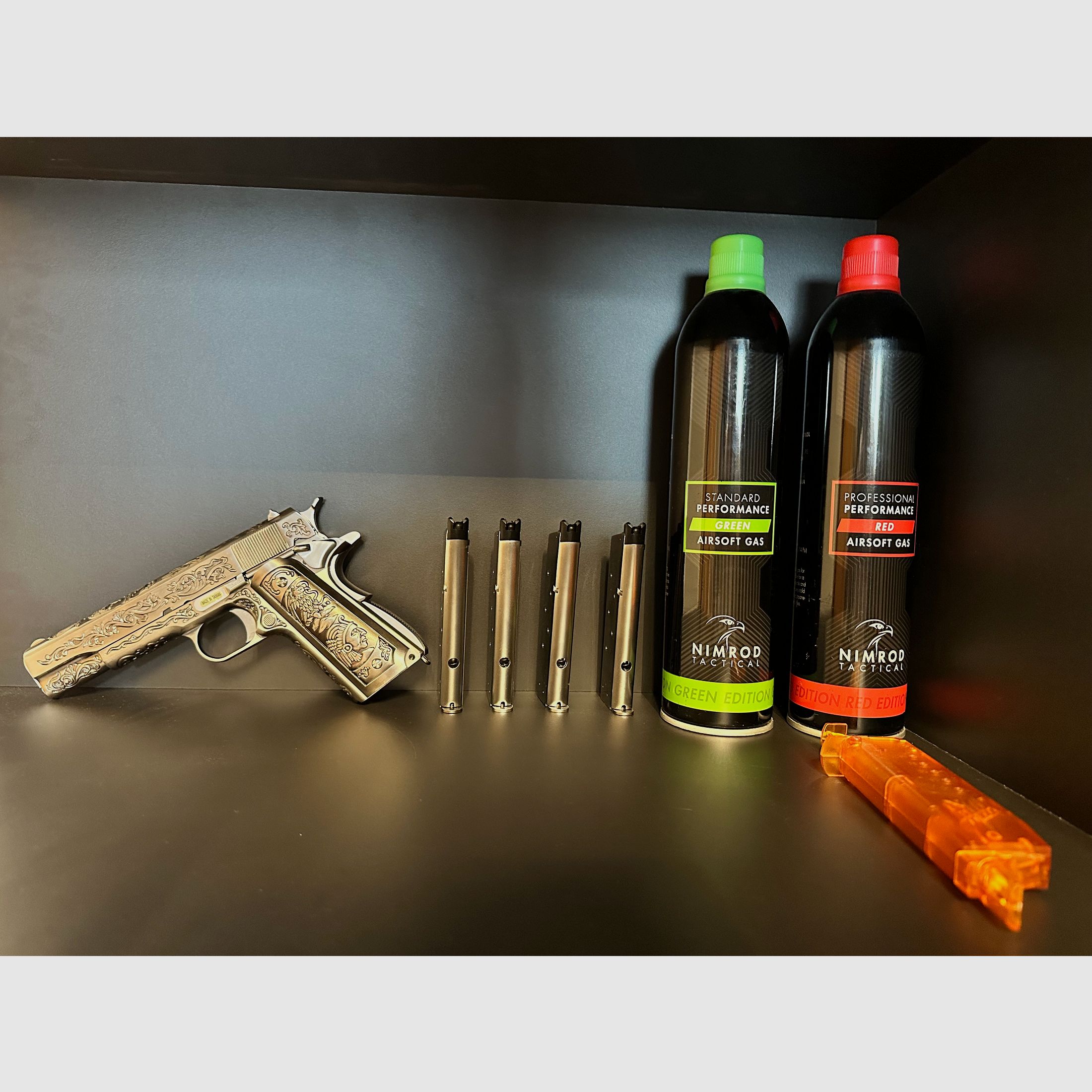 M1911 Etched Full Metal GBB WE mit Zubehör