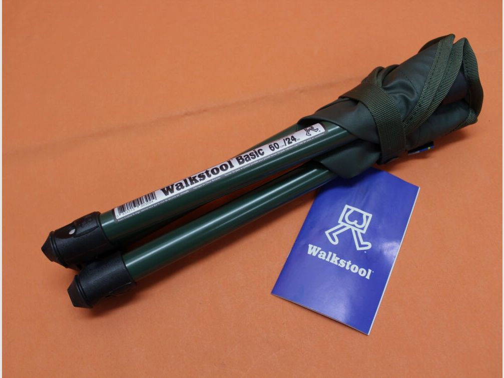 Walkstool Walkstool Basic: Dreibein-Sitzstuhl 60cm mit Teleskopbeinen zum platzsparenden transportieren