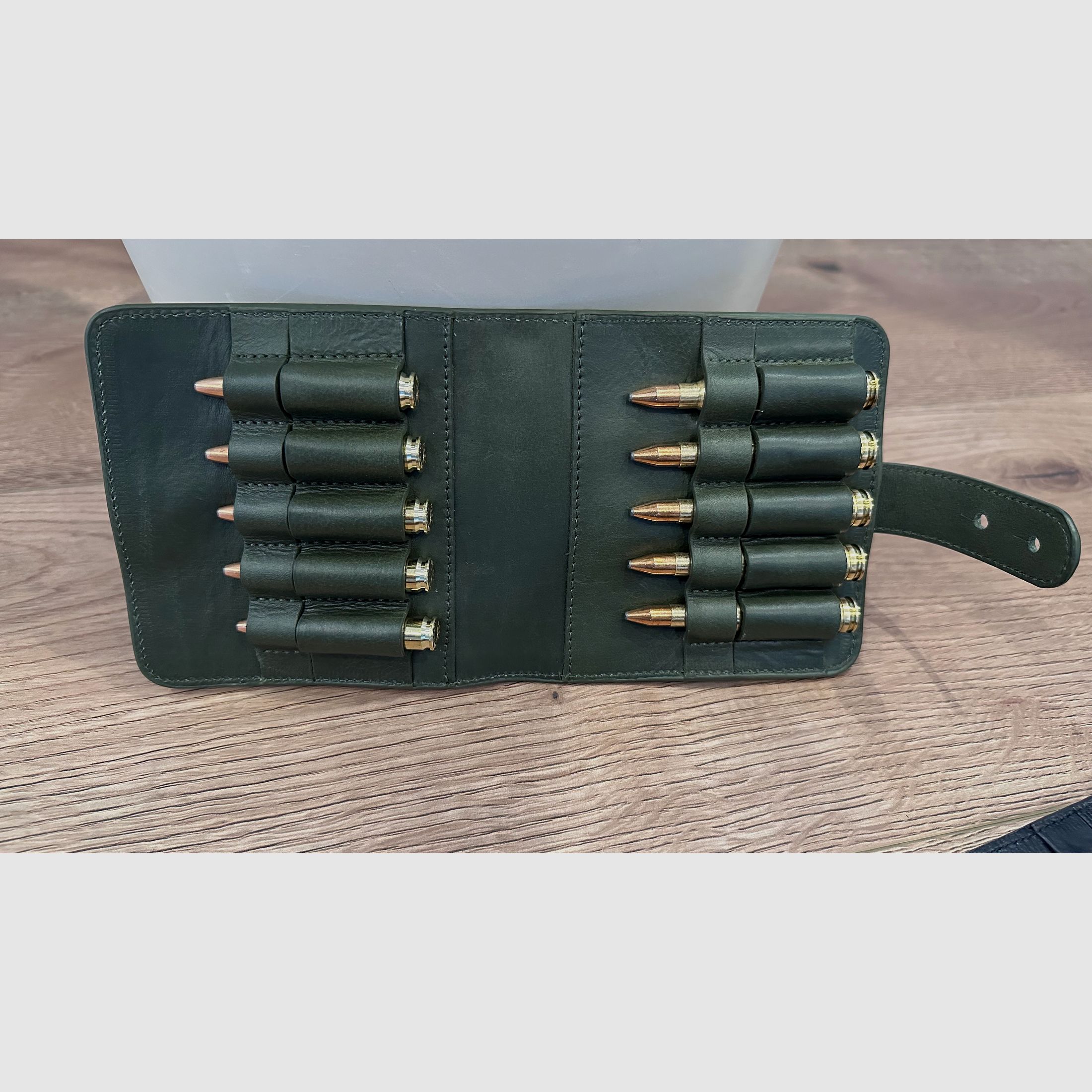 - Polowanie - Patronenetui Etui Patronentasche Ledertasche Munitionstasche