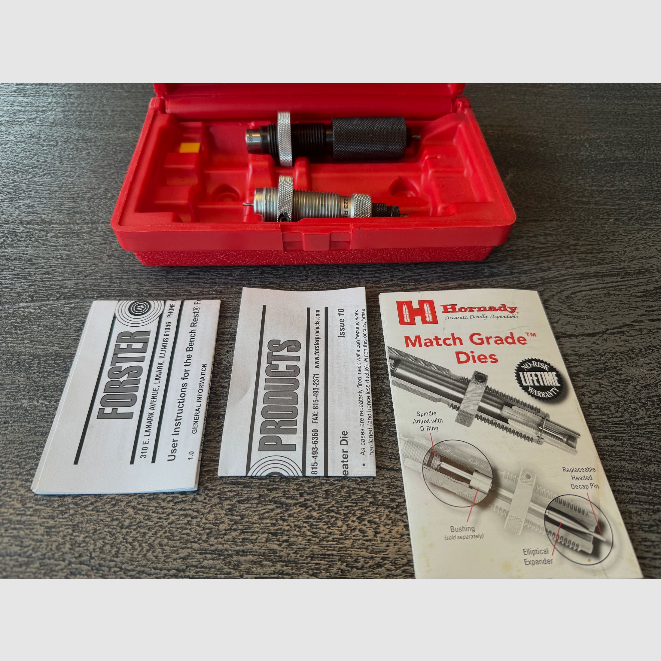 Forster – Benchrest-Matrizensatz – .223 Rem – 2-teilig – volle Länge