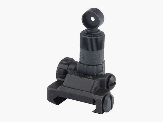 KNIGHTS ARMAMENT AR-15 FLIP-UP ADJ TACTICAL MICRO REAR SIGHT 600 METER BLK