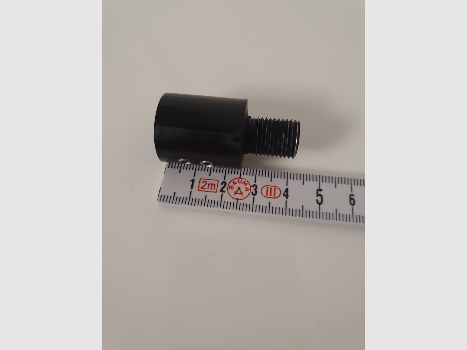 Universale Aufsteckbarer Schalldämpfer-Adapter für 15 mm Laufdurchmesser mit 1/2" UNF Gewinde