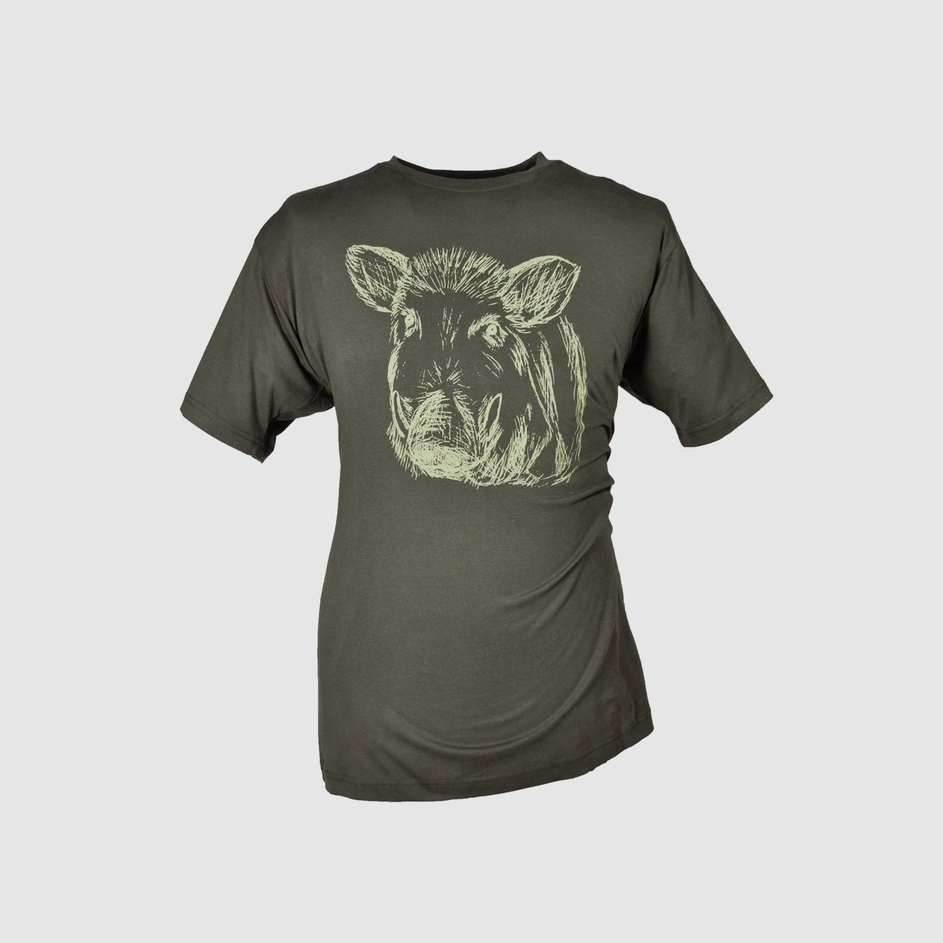 Hubertus T-Shirt Keilerkopf oliv