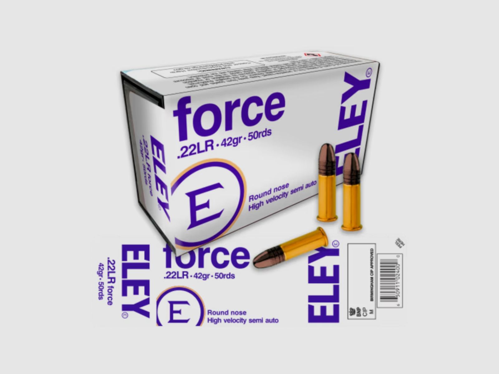 Munizioni .22 LR 2,7 g/42 gr ELEY FORCE confezione da 50
