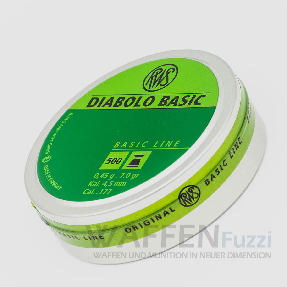 RWS Diabolo Basic Calibre 4,5mm 500 UDS