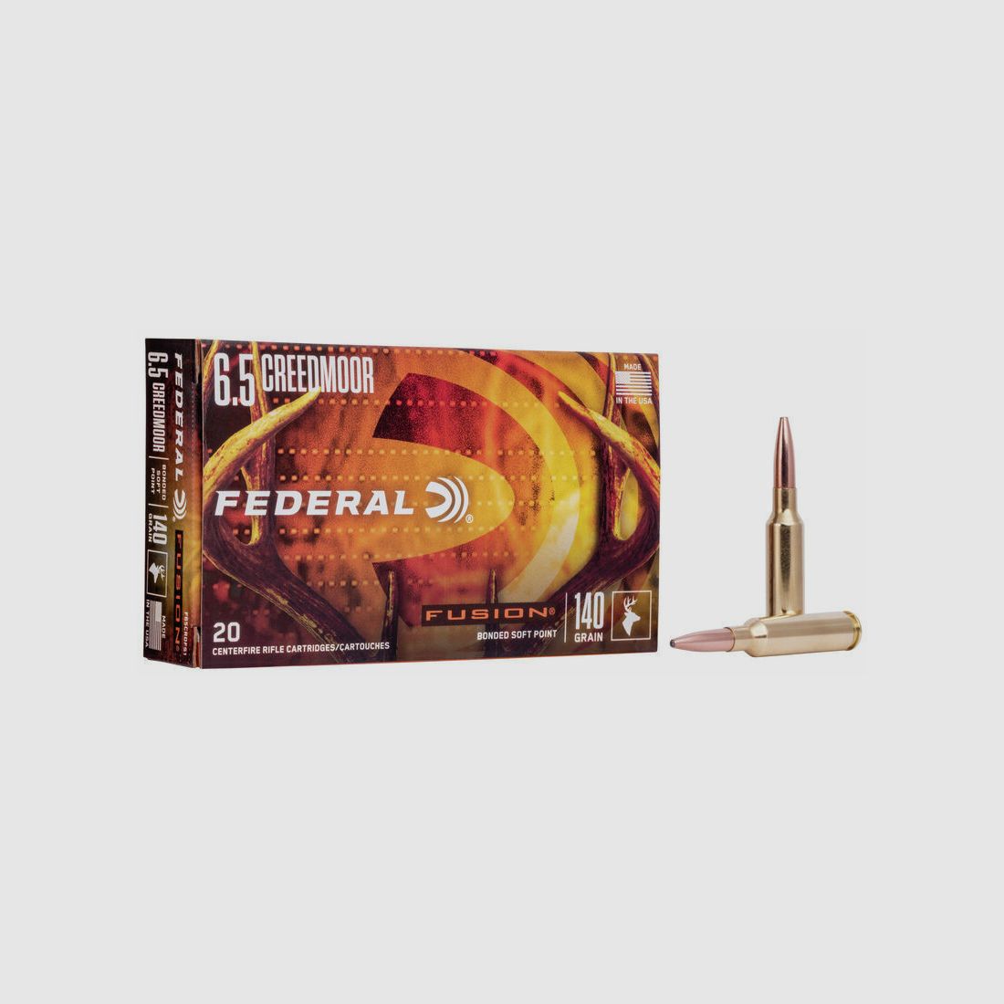 Federal TM/SP 9.1g/140grs Fusion, 20 pcs 6.5mm Creedmoor; 6.5 Creedmoor