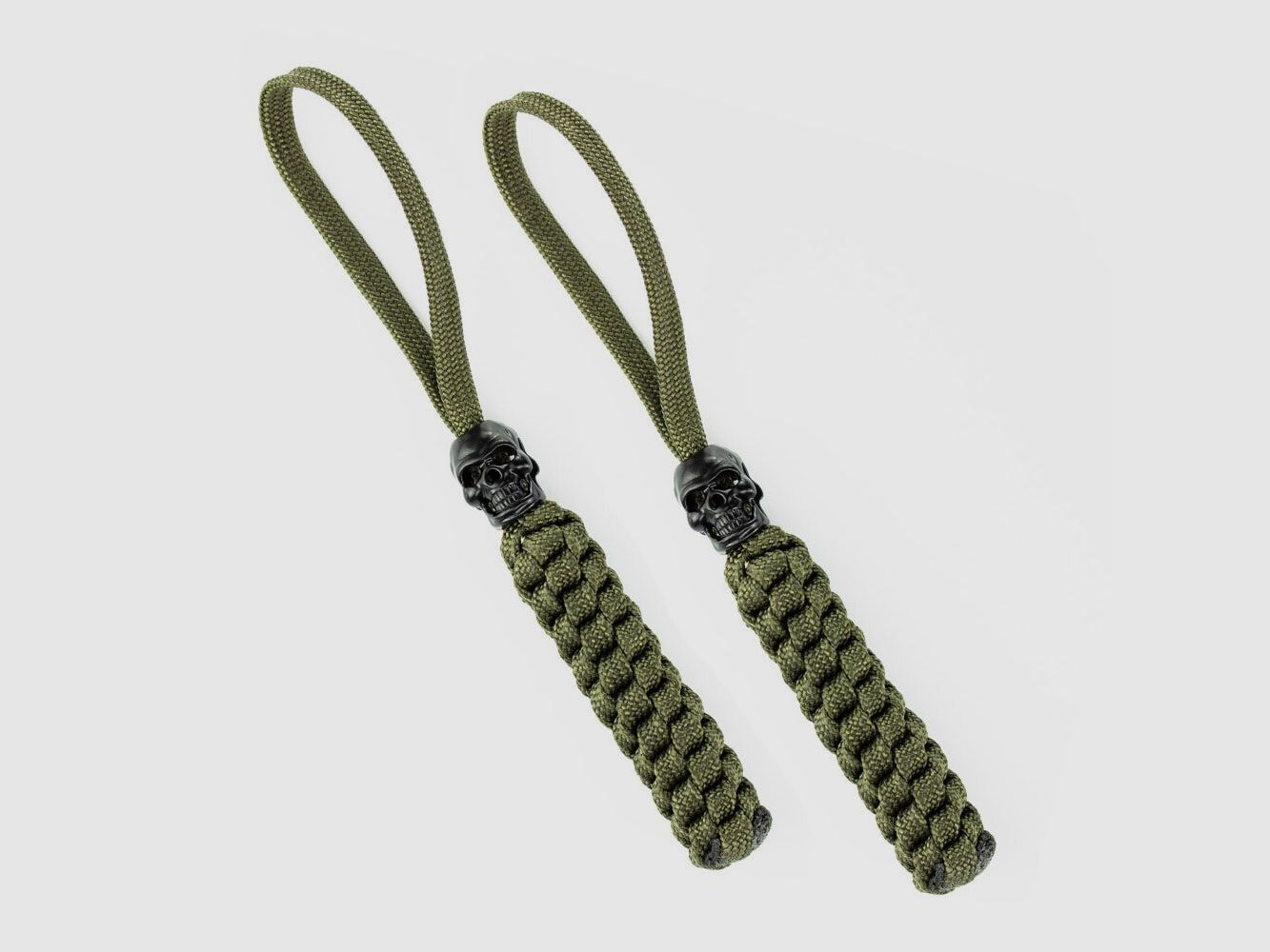 Lanyard mit Totenkopf 2er Set Oliv