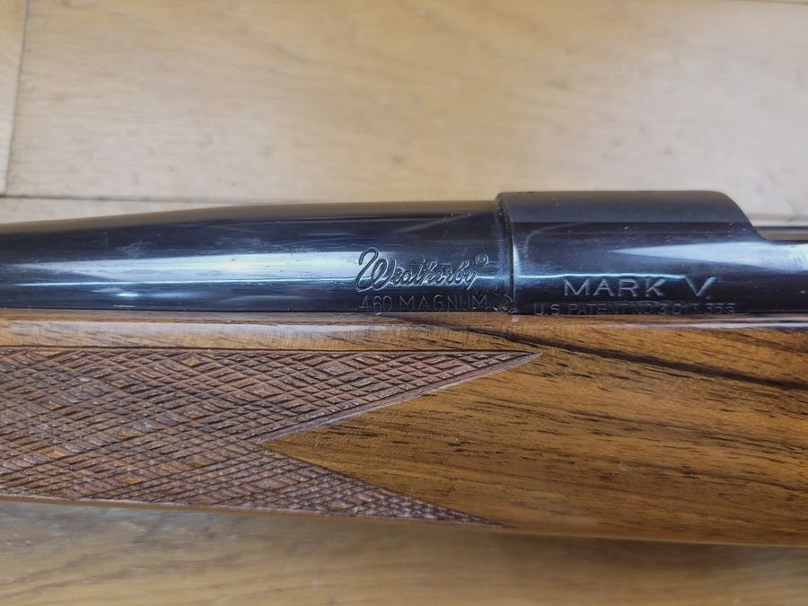 Magnifieke Weatherby grootwildgeweer – Kaliber 460 Weatherby – Premium fabricage door Sauer & Sohn in Duitsland – Walnoot hout van de eerste keuze – Prachtige bluing – Nieuwe loop – Onberispelijke mechanische staat – Uitzonderlijk wapen voor de grootste uitdagingen – TBE++, afbeelding 35 van 38