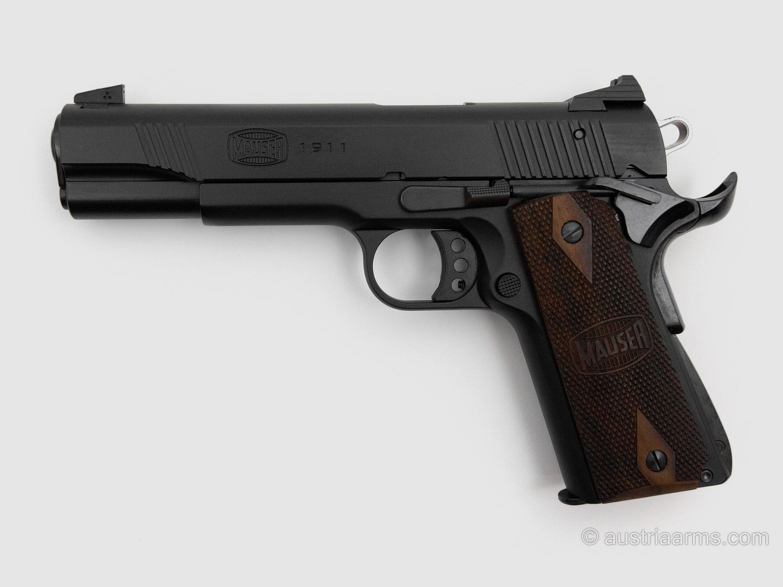 Mauser 1911 Schwarz, Kal. .22lr, Walnuss Griffschalen, Bild 1 von 4