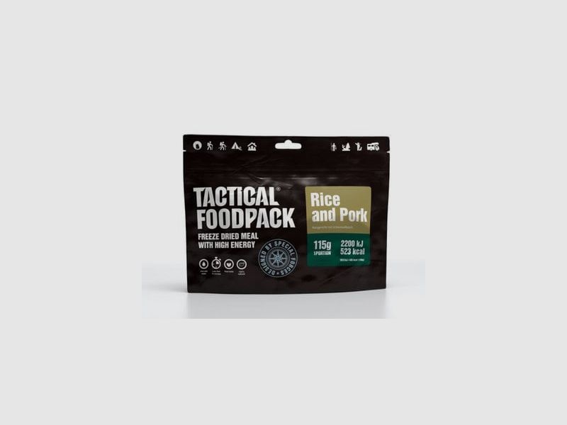 Tactical Foodpack | Reis & Schweinefleisch 115 g, Bild 3 von 6