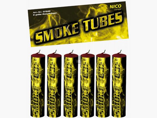 Nico Rauchfackel Smoke Tubes - Gelb - 6 Stk.