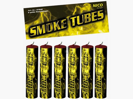 Nico Rauchfackel Smoke Tubes - Gelb - 6 Stk.