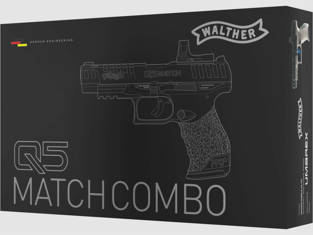 Umarex Walther Q5 Match Combo 4,5mm (.177), Diabolo, CO2
