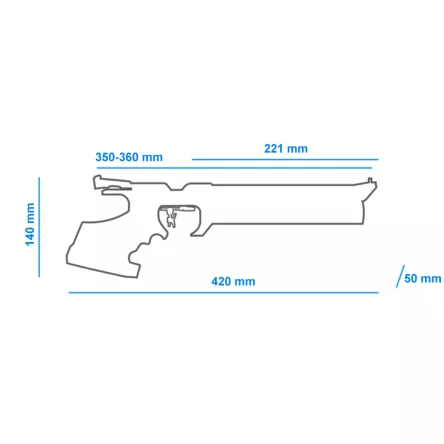 Pistola de aire comprimido Walther LP500-M Blue Angel (empuñadura S), imagen 3 de 5