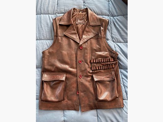 Gilet in pelle Sean Connery Allan Quatermain Safari Weste