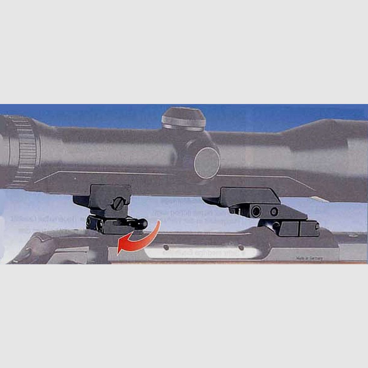 Attacco EAW per carabina a otturatore girevole-scorrevole (indicare l’arma!) attacco girevole per cannocchiale ZEISS ZM/VM, immagine 3 di 3