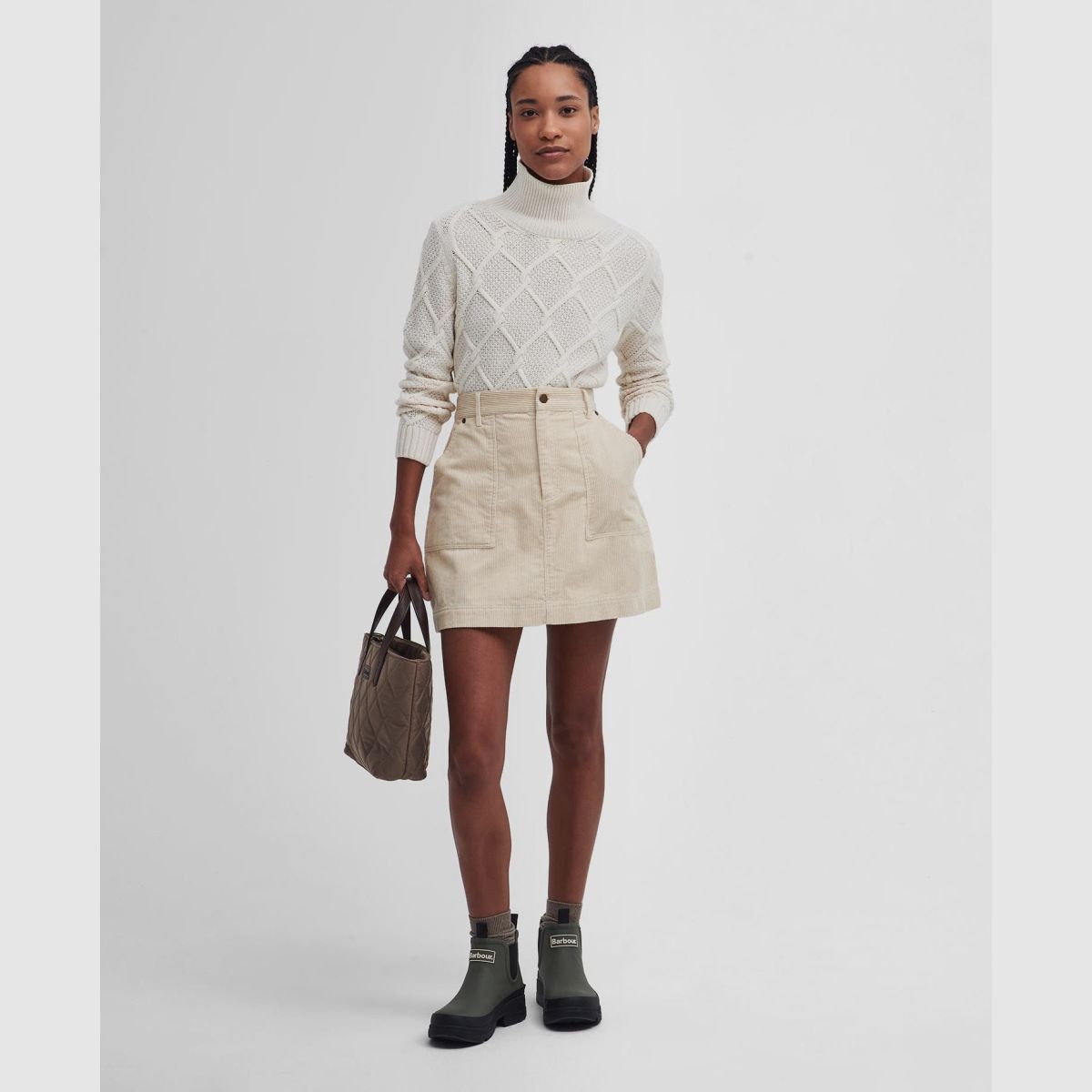 BARBOUR Coltrui Burne Knit Ecru