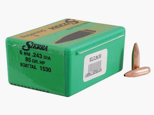 Balle Sierra 6mm/.243 85GR HPBT 100 pièces