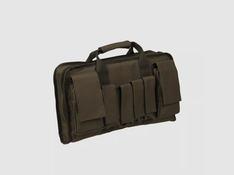 Tactical pistol case, lockable, large (40cm), olive