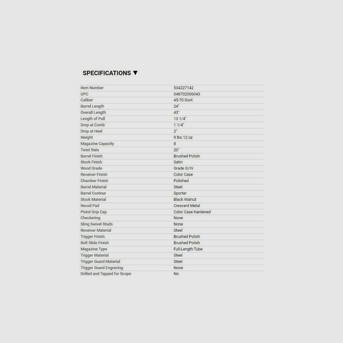 Winchester 1886 Deluxe Octagon Kolorowa utwardzona (Bunthärtung) 45-70 Govt (MIROKU FERTIGUNG) Dostępny w magazynie