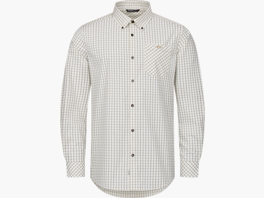Chris Hemd Herren Creme/Braun Kariert S