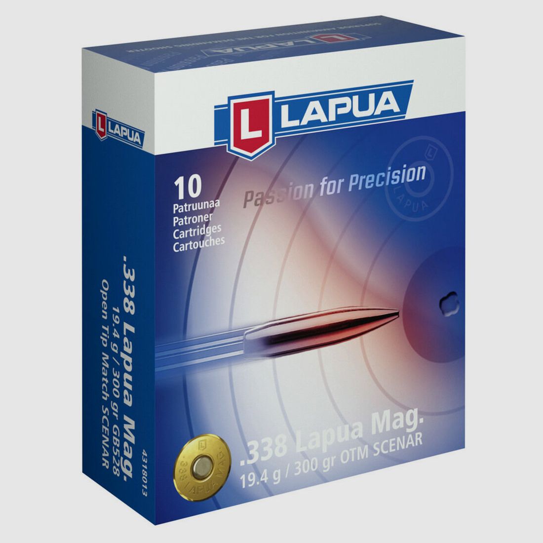 Lapua Scenar 19.4g á10 .338 Lapua Mag