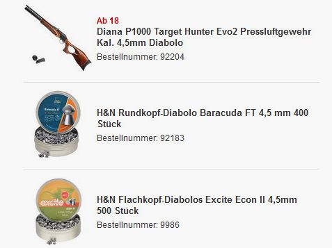 diana p1000 target hunter evo2