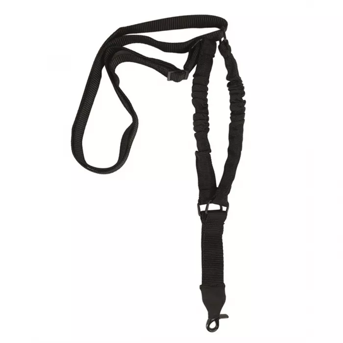 Tactische geweergordel / draaggordel met bungee (65-123cm), 1-punt, zwart