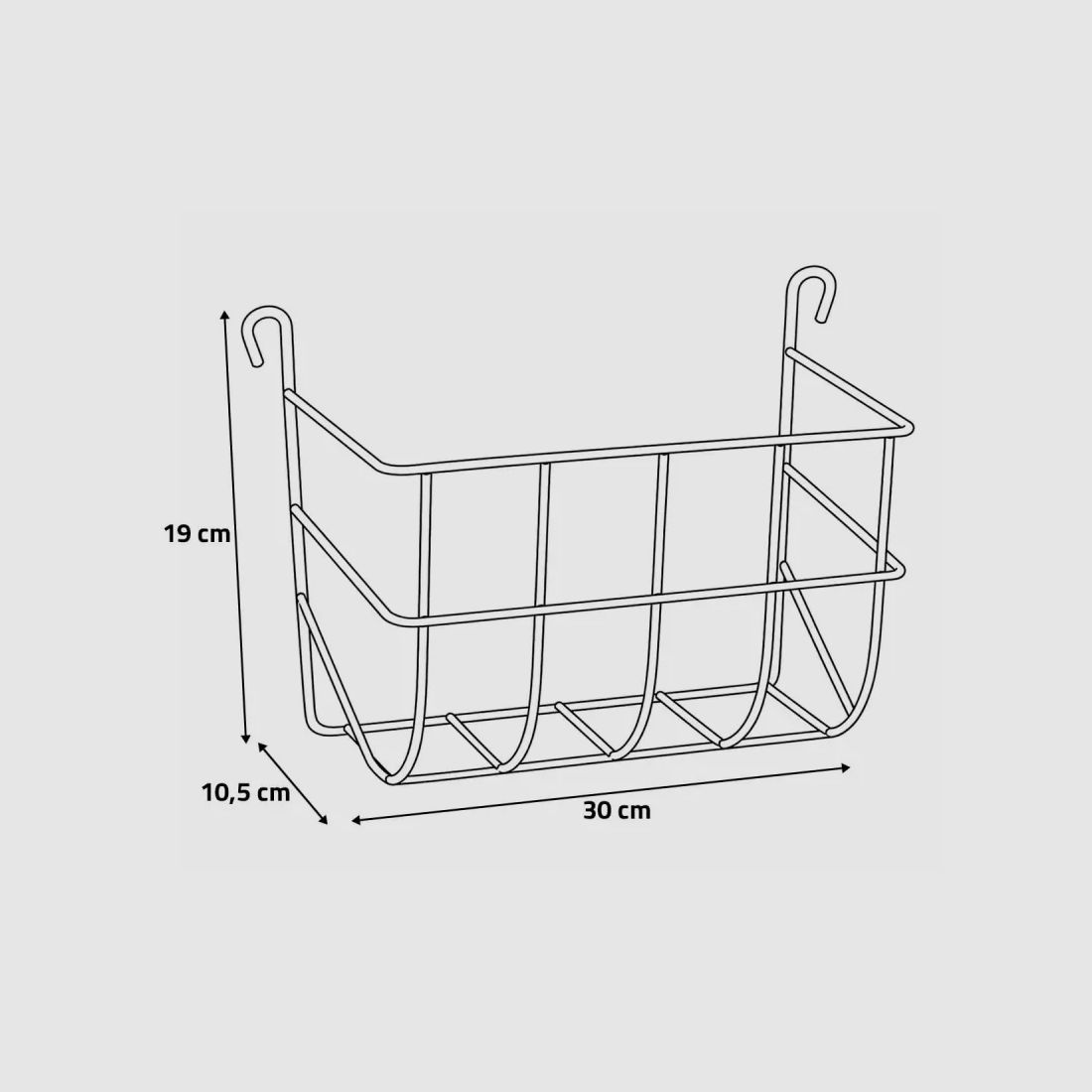 10 verzinkte Heuraufen 30 cm für Kaninchen OLBA, Bild 3 von 7
