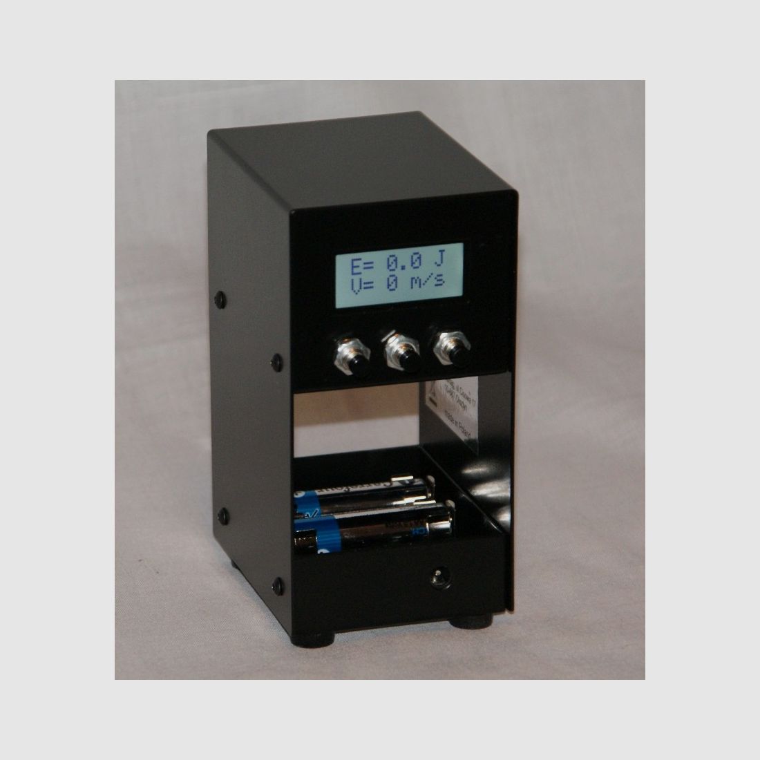 Speed measuring device including bag for air guns
