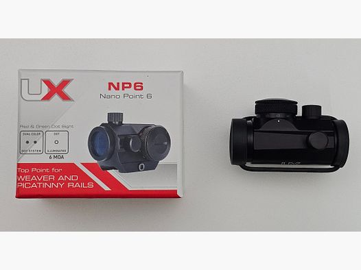 UX NP 6 mit Picatinny-Montage Rotpunkt - neu / OVP