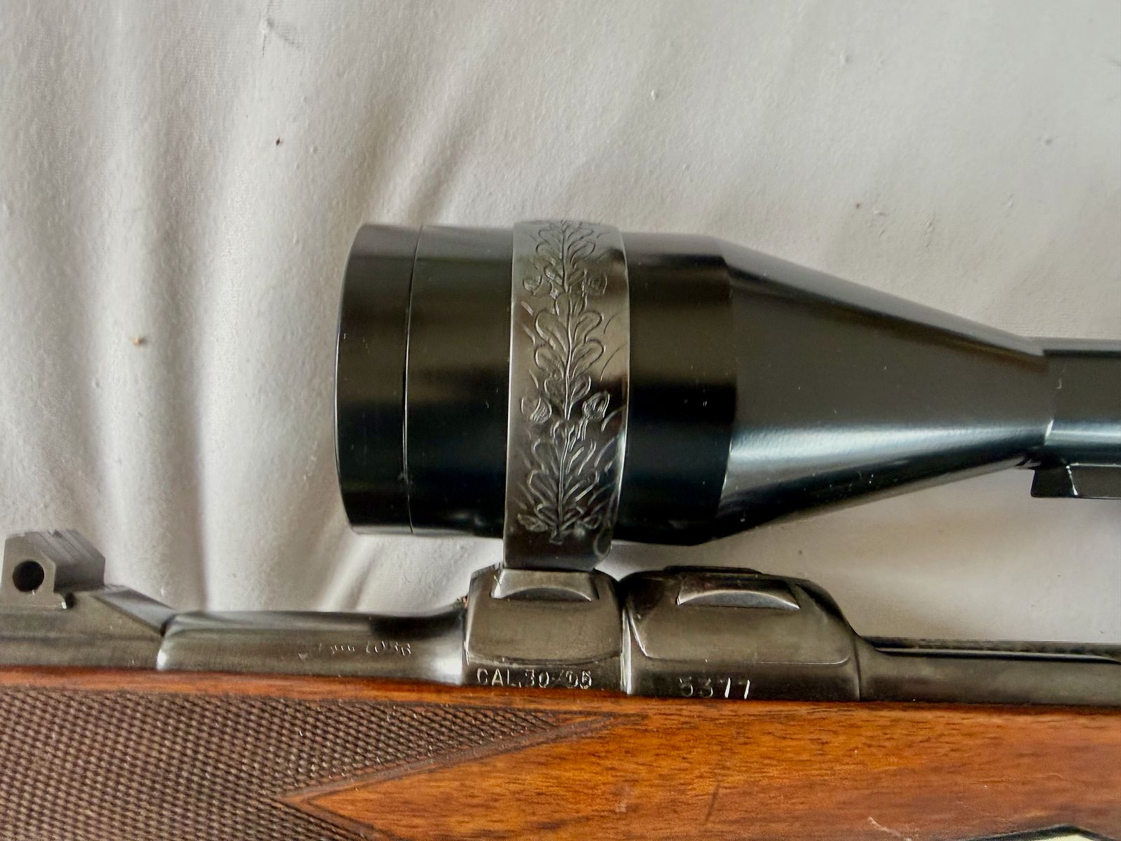 Kurt Jäger Mainz – Bolt-action rifle .30-06 Spr., Mauser system, custom gunsmith build, 2 Nickel-Supra scopes (8x56 & 4x36), immagine 7 di 10