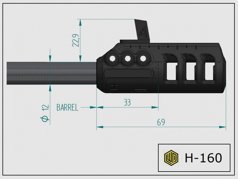 Kompensator für Hämmerli FP 160