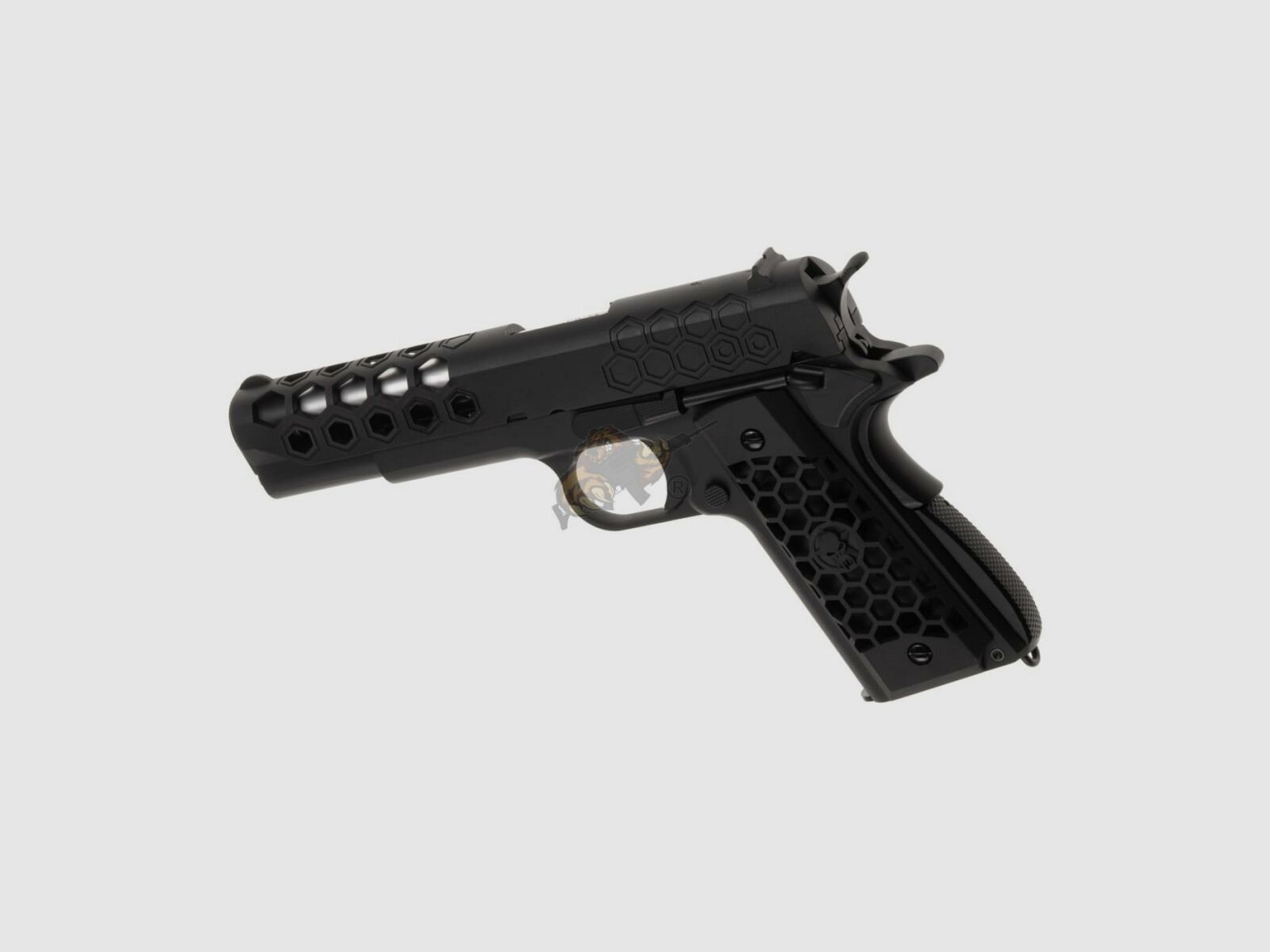 M1911 Hex Cut Full Metal, GBB Czarny -F-
