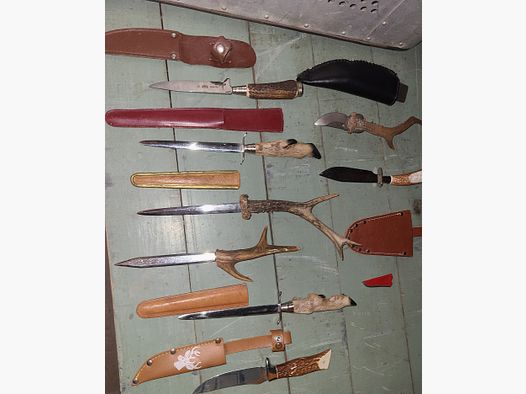 MESSER BRIEFÖFFNER SAMMLING ONTBINDING DDR VEB GDR JAGD DECO BLADES HORN GEWEI KOPER ------>! BESCHRIJVING LEZEN ! <------ 