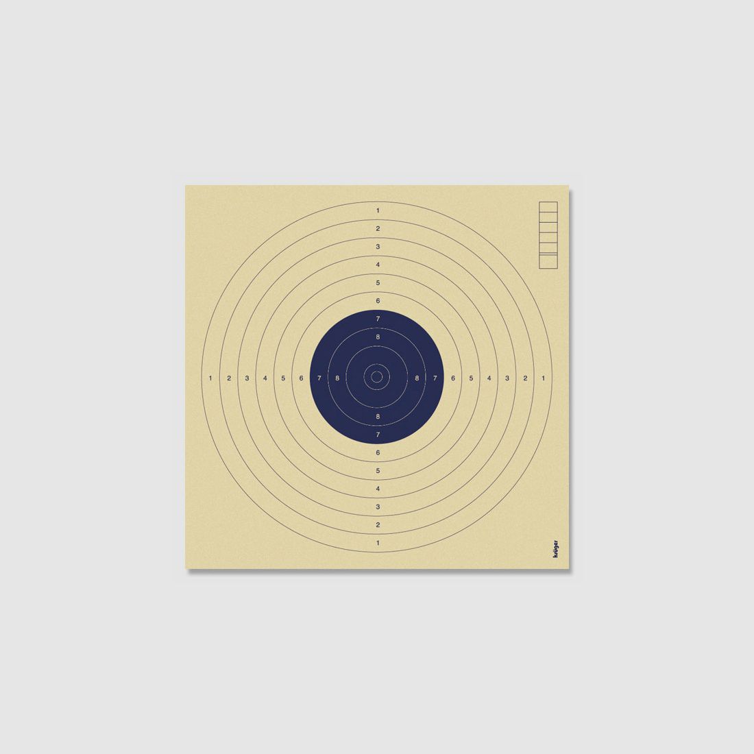 Krüger-Schießscheiben Lupi-Scheiben m.Nr. blau Schießscheiben