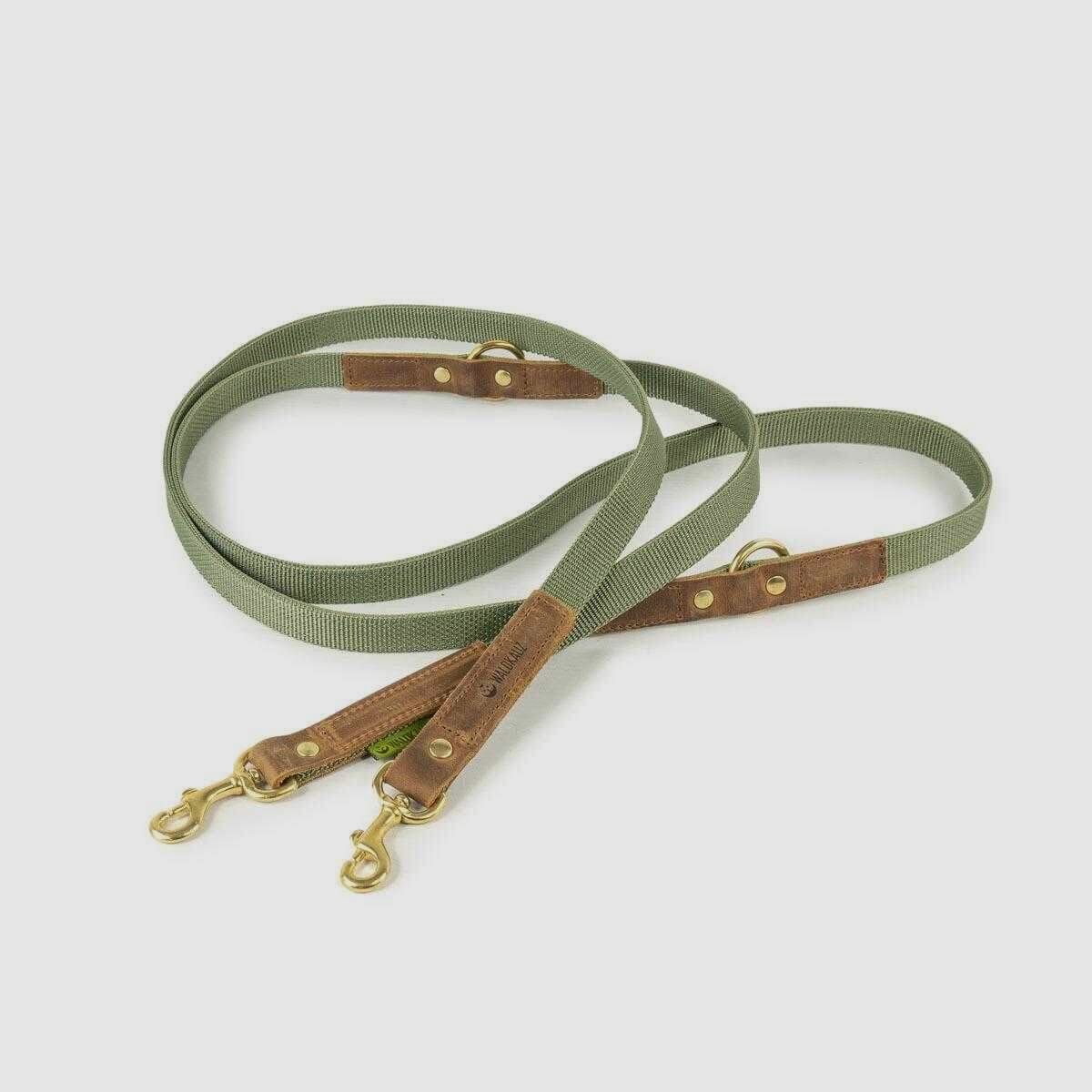 WALDKAUZ Laisse à épaule Schlendrian Olive 2.5m, image 1 sur 4