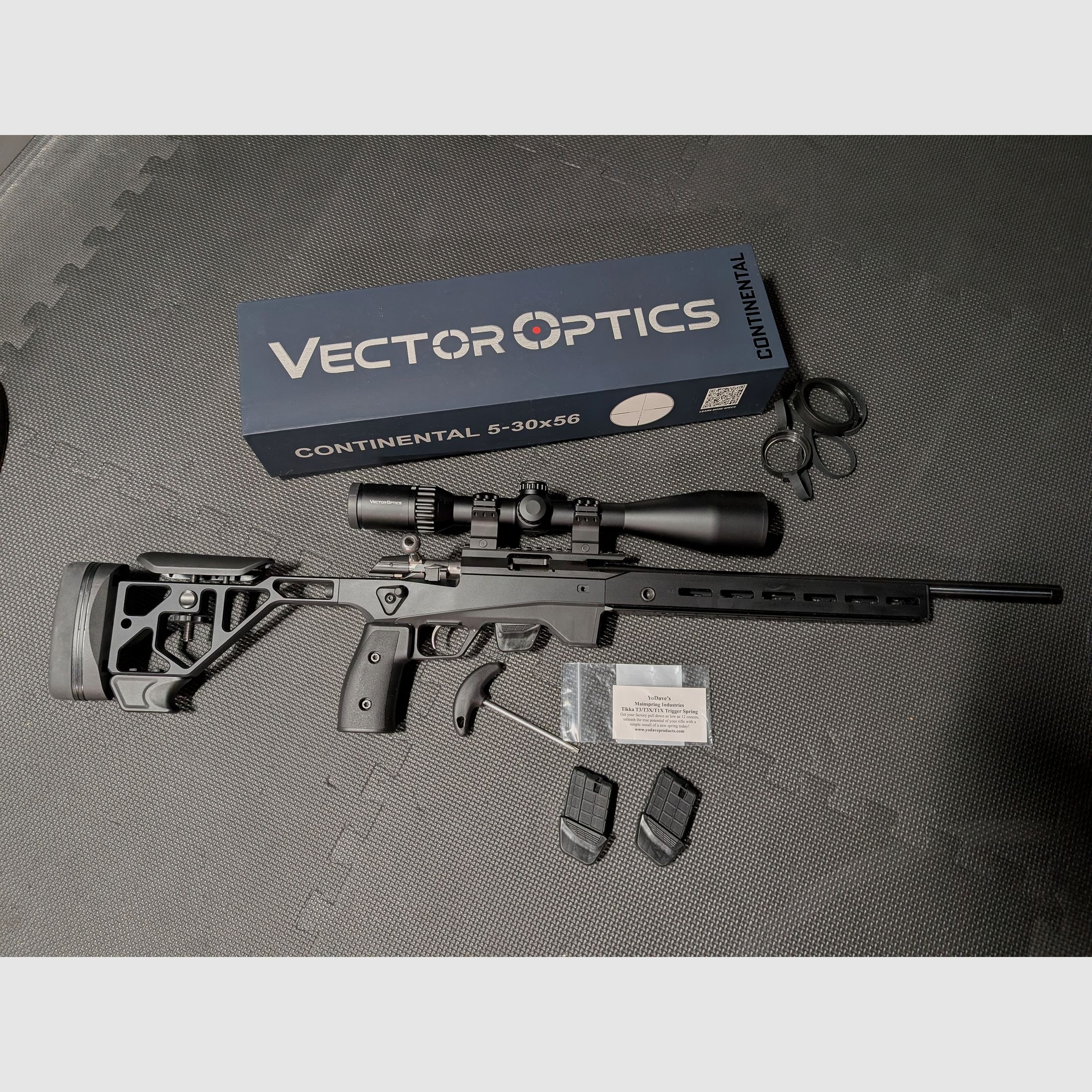 Tikka T1x ACE Target with Vector Optics Continental 5-30x56 SFP (including 3 magazines)