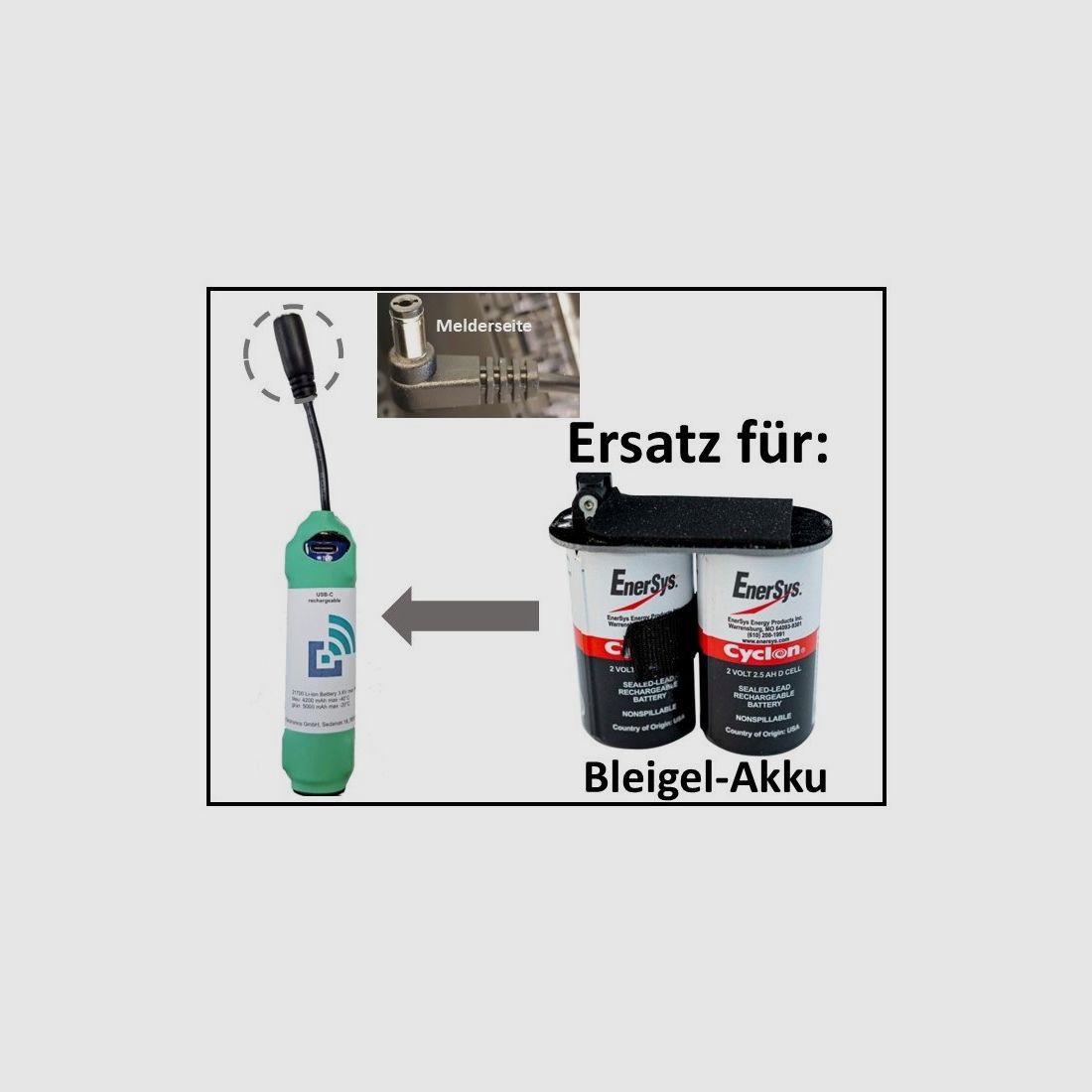 Fallenalarm – Trapmaster austauschbare Batterie für alte Melder, schwarzer Stecker, Bild 4 von 4