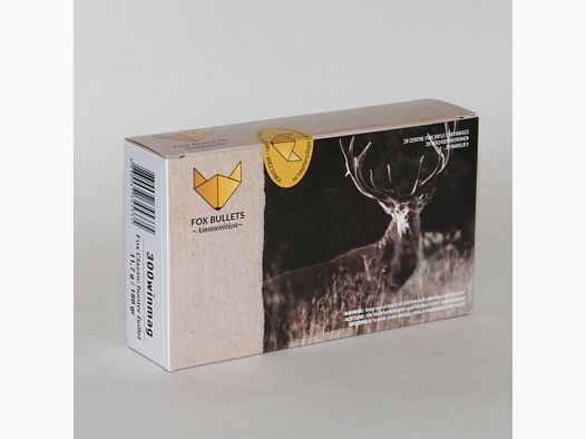Fox Bullets Classic Hunter .300 Win. Mag. 180GR / 11,7g sin plomo 20 cartuchos