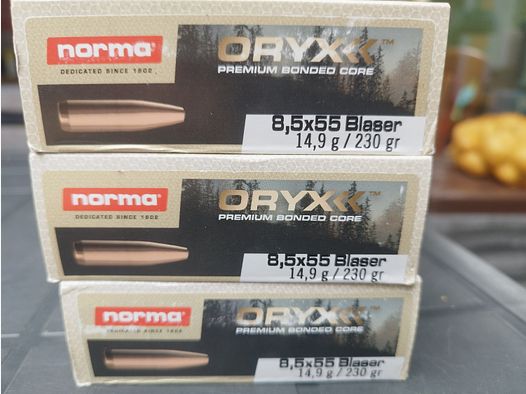 8.5x55 Blaser. Norma Oryx