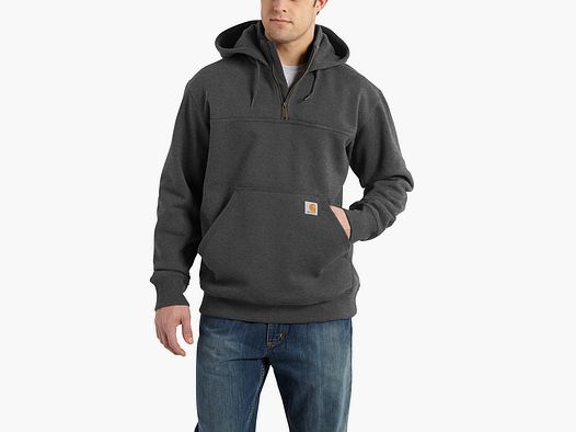 Carhartt Heavyweight Collage Sweatshirt con Zip, Uomo, Carbon Heather, M