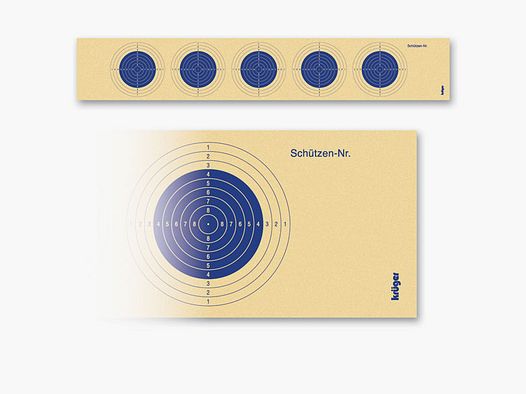 Krüger-Schießscheiben LG-Bänder schmal 5er blau m. Nr. Schießscheiben